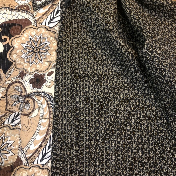 Boho Cottagecore Quilted Paisley Button Up Jacket Peck & Peck Relaxed Medium - Picture 5 of 6